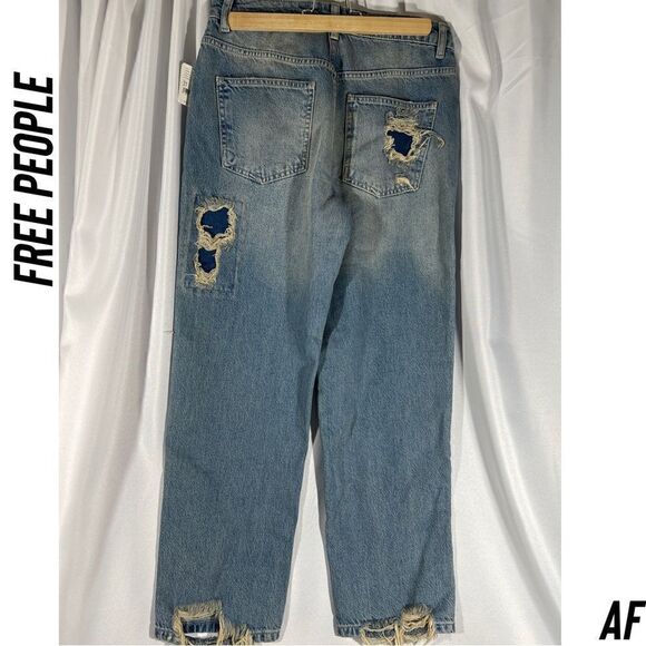 FREE PEOPLE DESERT ROSE STRAIGHT JEANS NWT SIZE 27 - Picture 8 of 13